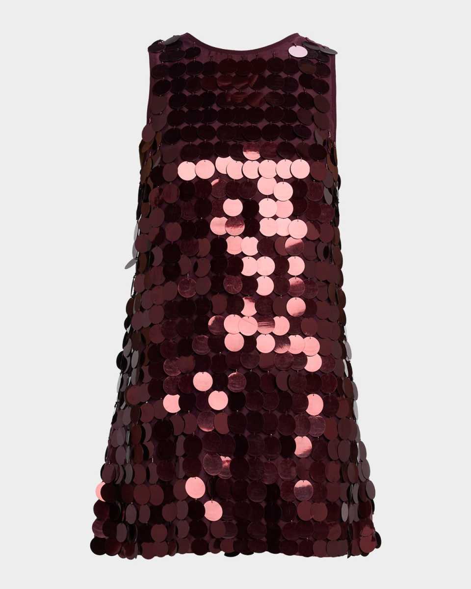 Roxana Sleeveless Paillette Mini Shift Dress